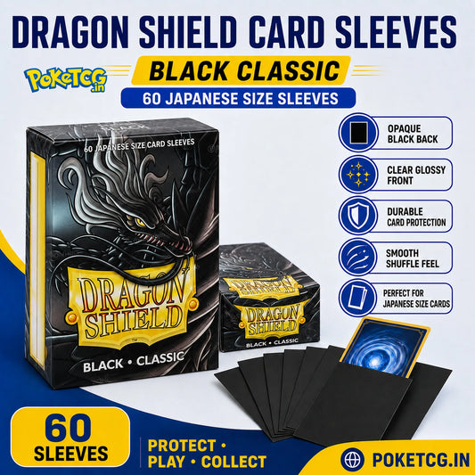 Dragon Shield Japanese Size Matte "Single Sleeve" – Black  - PokeTCG