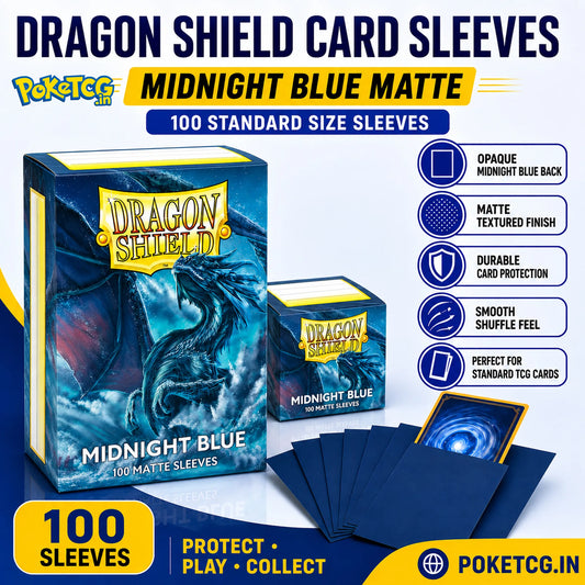 Dragon Shield Matte " Single Sleeve" – Midnight Blue Standard Size