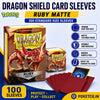 Dragon Shield Matte Sleeves "Single Sleeve" – Ruby Standard Size