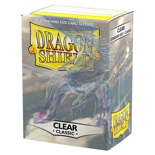 Dragon Shield | Standard Size Card Classic Sleeves | 100 CT - Smooth & Tough Premium TCG Sleeves - Compatible with Pokemon, Flesh & Blood, One Piece & Magic The Gathering | Clear