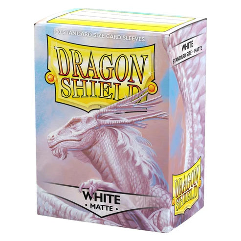 Dragon Shield | Standard Size Card Matte Sleeves | 100 CT - Smooth & Tough Premium TCG Sleeves | Compatible with Pokemon, Flesh & Blood, One Piece & Magic The Gathering | White