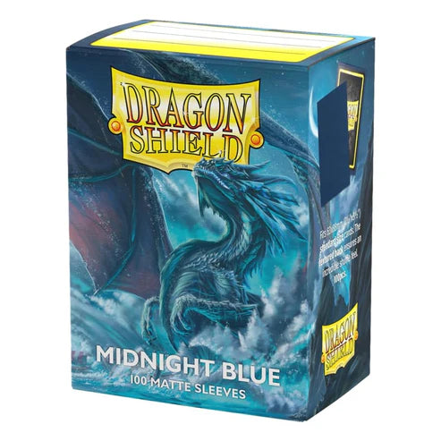 Dragon Shield | Standard Size Card Matte Sleeves | 100 CT - Smooth & Tough Premium TCG Sleeves  Midnight Blue