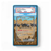 A PSA graded slab containing a Pokémon card, shown against a plain white background. The slab has a blue border and a printed header card labeled PSA with an example rating.