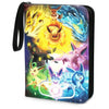 Multicolored wallet with various cartoon characters on a white background