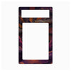 A decorative phone case or frame insert with a large blank white center and a colorful abstract border featuring purple, orange, and dark tones, shown on a plain white background.