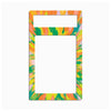 A rectangular phone case frame or decorative border with a colorful tie-dye pattern in orange, green, yellow, pink, and white, shown on a plain light gray background.