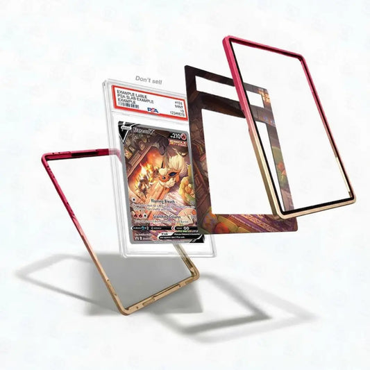 Card with protective case on a white background