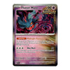 A single Pokémon trading card for Flutter Mane from the Basic Set, shown against a plain white background. The card features artwork of a blue and red dragon-like creature with purple shadows, and the card frame is silver with a gold border.