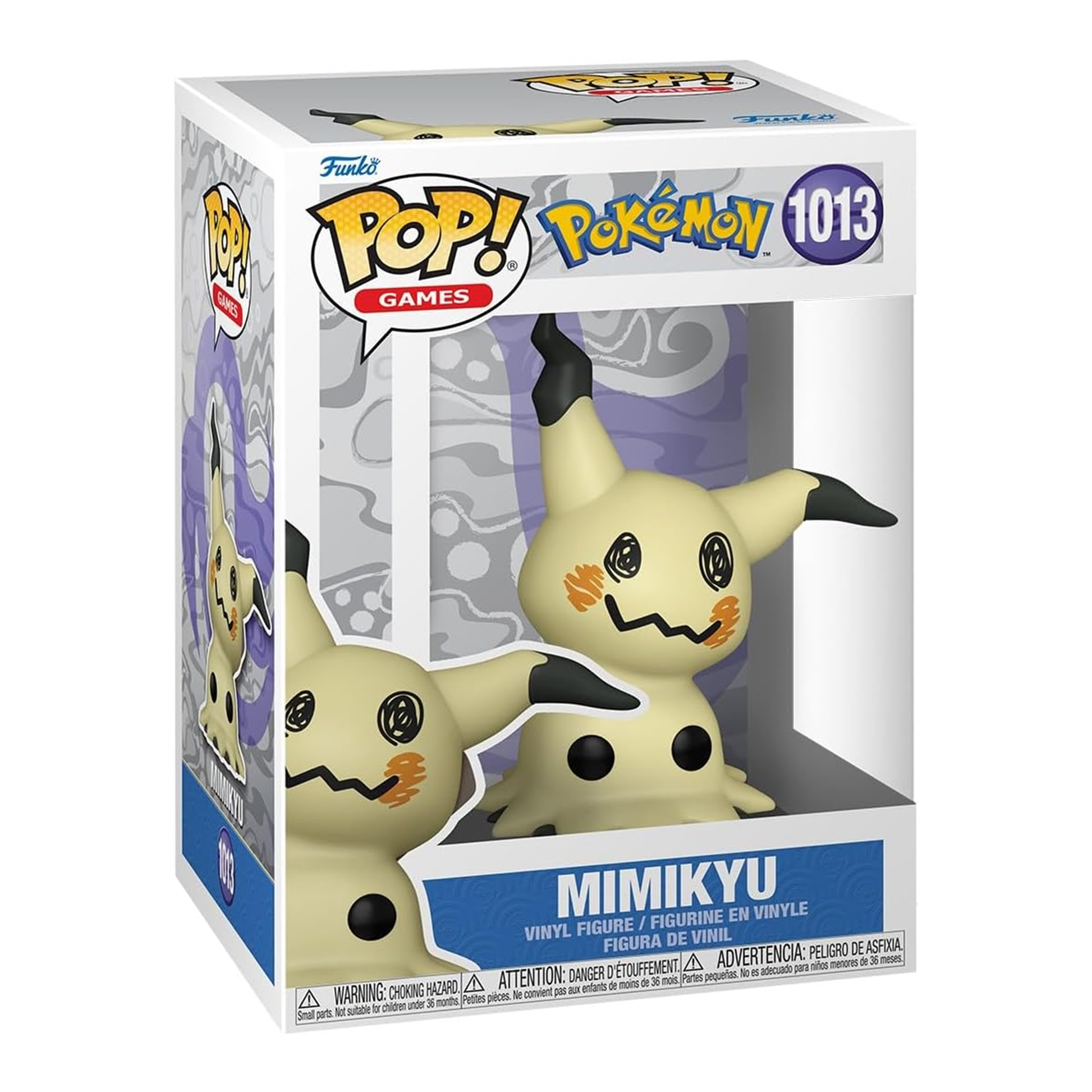 Funko Pop! Mimikyu vinyl figure in packaging with Pokémon branding