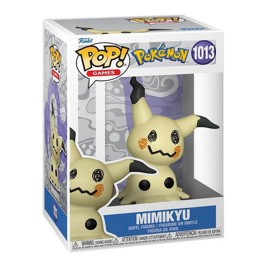 Funko Pop! Mimikyu vinyl figure in packaging with Pokémon branding