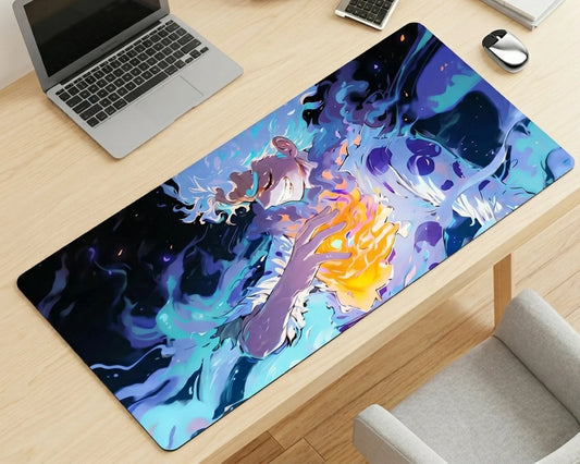 Gear 5 Luffy Energy Mousepad Anime Desk Mat XL One Piece Awakening Power Gaming Mouse Pad Cosmic Aura Design - PokeTCG