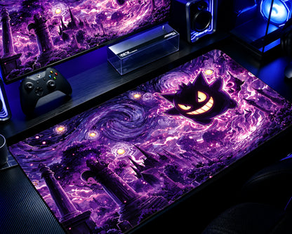 Gengar Cosmic Galaxy Pokémon Anime Gaming Mouse Pad Design