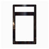 A decorative double-gang light switch plate cover featuring a dark, moody baroque-style wood grain pattern with subtle warm brown and black tones, shown on a solid white background.
