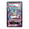 Card packaging with colorful design and character illustration on a white background