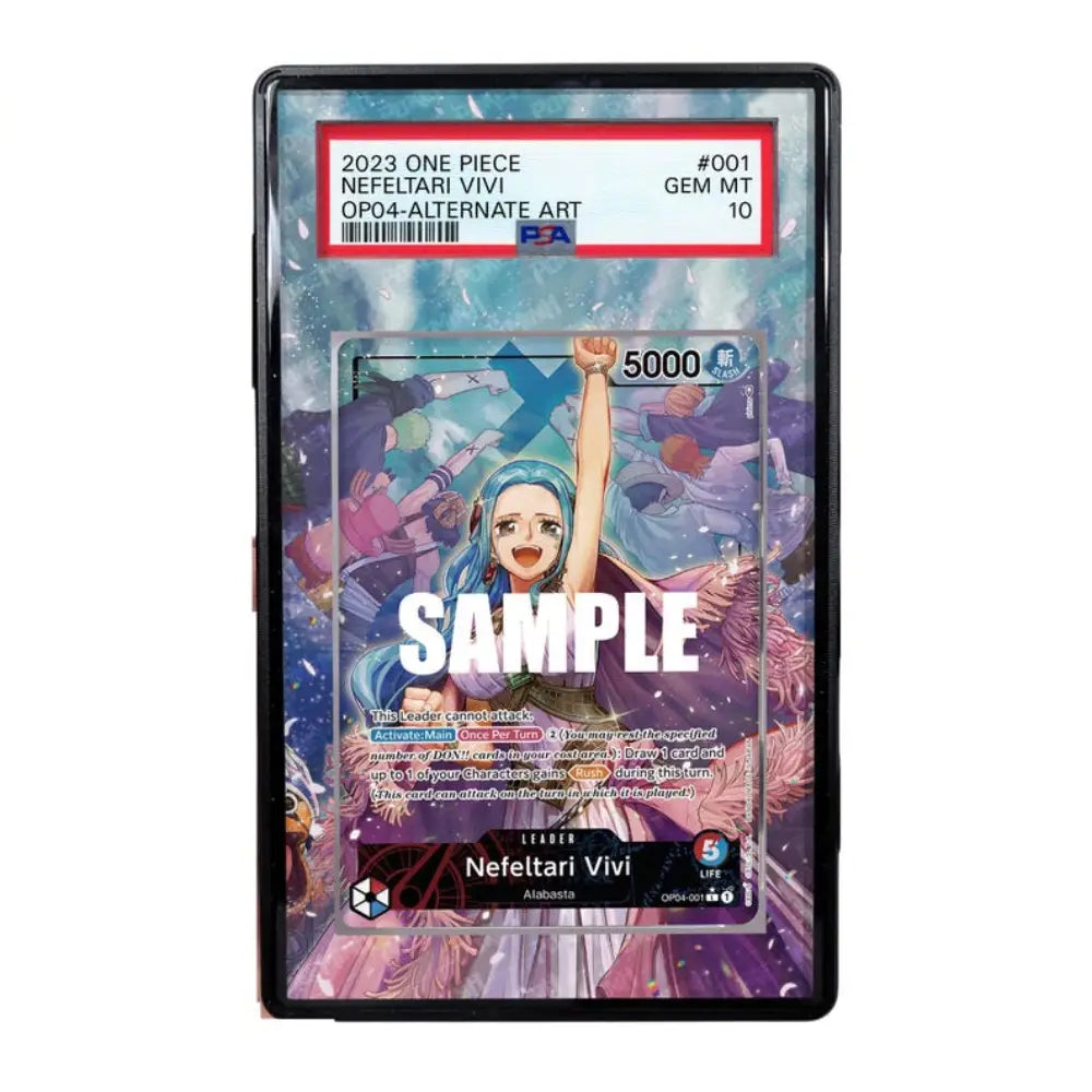 Card packaging with colorful design and character illustration on a white background