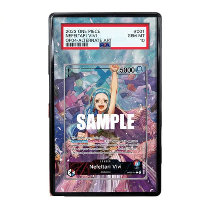 Card packaging with colorful design and character illustration on a white background