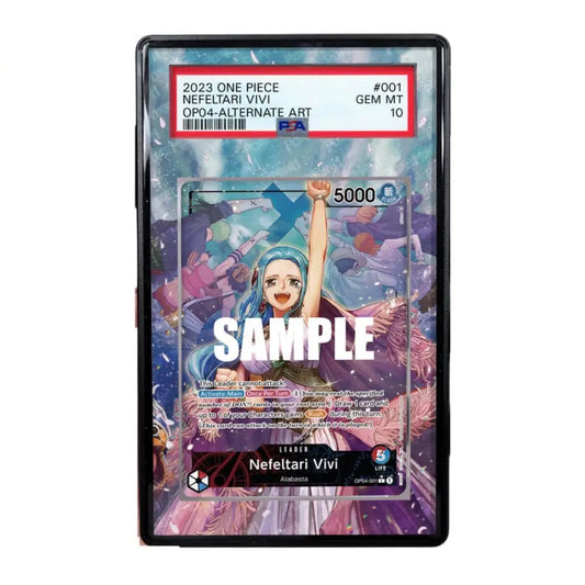 Card packaging with colorful design and character illustration on a white background