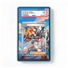 A PSA graded protective slab containing a Pokémon Hilda trainer card, shown against a plain white background. The slab has a blue border and a blue sky illustration, with a red PSA grading label at the top.