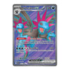 A single Pokémon trading card featuring the ex-Eevee form of Hydreigon, with a purple and blue illustrated background, pink spikes, and a gray card border on a white backdrop.