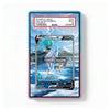 A PSA graded protective card slab containing a Pokémon Calyrex card, shown against a plain white background. The slab has a blue-to-purple gradient border, and the PSA label is visible at the top.