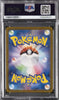 Pokémon trading card in a protective case with a PSA logo above it.