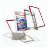 A set of colorful protective phone case frames and a clear screen protector displayed on a clean white background. The frames feature vibrant gradient designs in pink, gold, and blue, with one frame showing a red-to-pink gradient and another showing a gold-to-rose gold gradient.