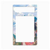 Phone case with abstract design of mountains and sky on a white background