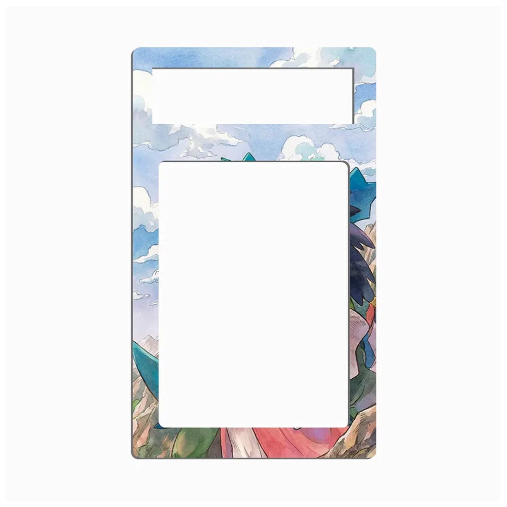 Phone case with abstract design of mountains and sky on a white background