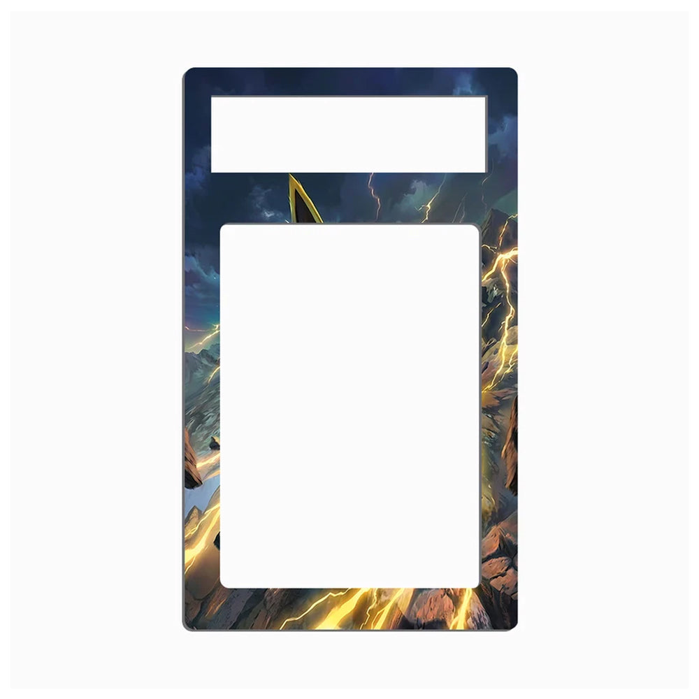 A rectangular wall plate or outlet cover plate featuring a dark fantasy storm scene with lightning, set against a plain white background.