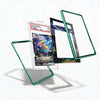 Screen protectors with a colorful card on a white background