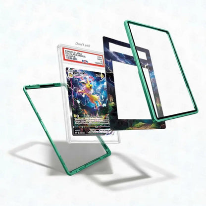 Screen protectors with a colorful card on a white background