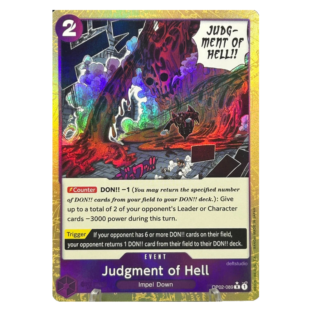 Judgment of Hell OP02-089 Alt Art Textured Foil PRB-01 English NM