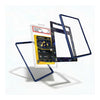 A set of custom phone cases shown floating in an exploded view on a white background. The product includes a clear case with a dark blue border, a clear case with a black and blue galaxy print, and a clear case with a yellow Pokémon card insert.