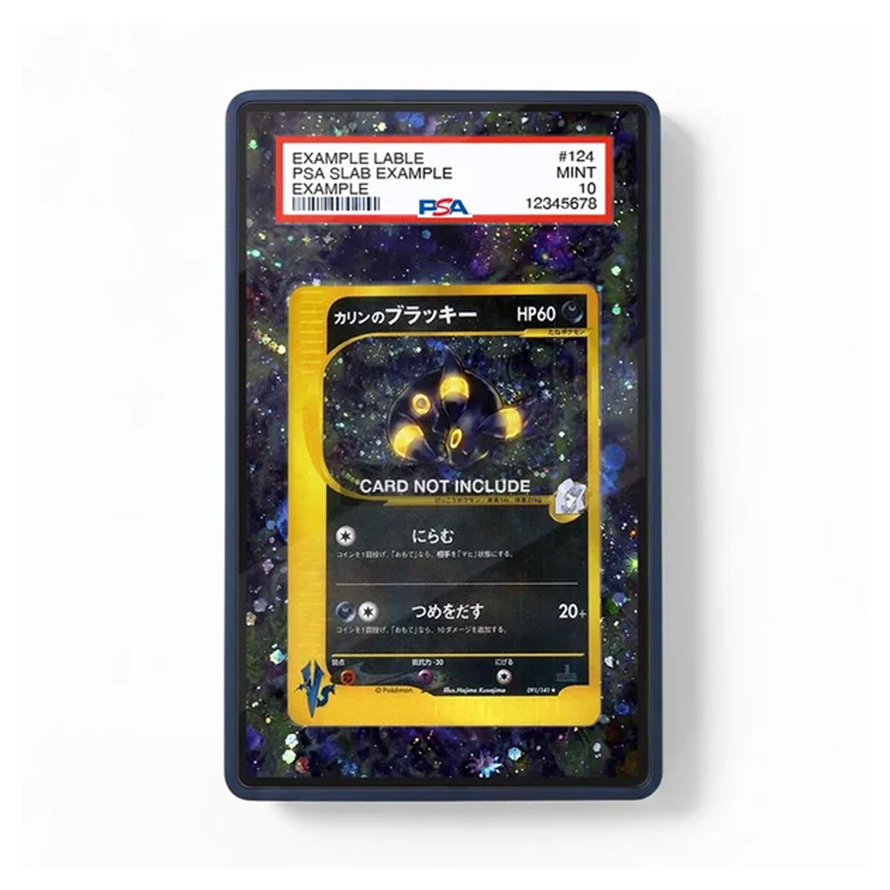 A PSA-graded collectible card slab showing a Japanese Pokémon card, with a clear protective case and a red PSA grading label at the top, photographed on a white background.
