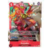 A single collectible trading card featuring the character Kuijaku from Sword Art Online. The card has a red border, a red health bar at the bottom, and colorful anime-style artwork of Kuijaku wearing a pink hat and red outfit.