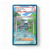 A PSA graded slab containing a custom anime trading card, featuring Lana's Aid from Pokémon on a white background.