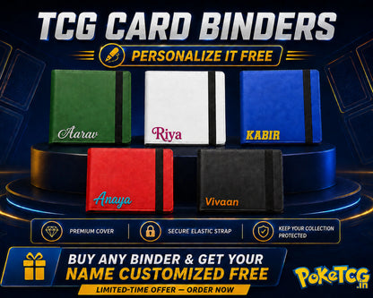 Limited-Time Offer – 9 Pocket TCG Card Binder with FREE Name Customization