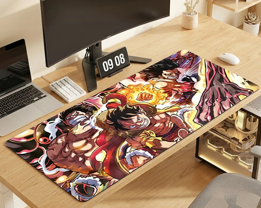 Luffy Multi Power Mousepad Anime Desk Mat XL One Piece Gear Evolution Gaming Mouse Pad Action Battle Design - PokeTCG