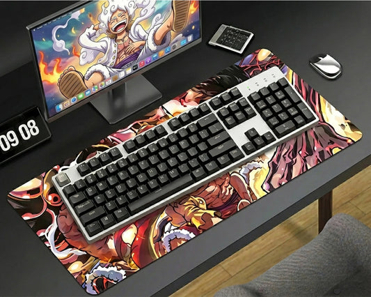 Luffy Multi Power Mousepad Anime Desk Mat XL One Piece Gear Evolution Gaming Mouse Pad Action Battle Design - PokeTCG
