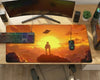 Luffy Sunset Silhouette Mousepad Anime Desk Mat XL One Piece Golden Horizon Gaming Mouse Pad Aesthetic - PokeTCG