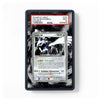 A PSA graded collectible card slab containing a Lugia card, shown against a plain white background. The slab has a dark blue border and a black-and-white marble pattern, with a red PSA grading label at the top.