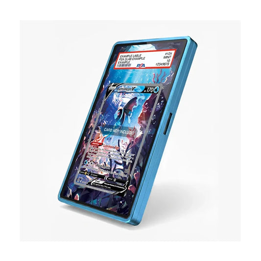 A blue protective phone case with a clear screen protector, shown on a smartphone against a clean white background.