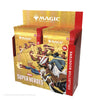 Display of 'Magic: The Gathering' Marvel Super Heroes collector boosters on a white background