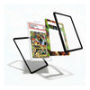 A set of custom card frames and a graded PSA-style holder displaying a collectible card, arranged on a clean white background with soft shadows.