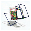 A set of three custom-fit protective frames for a collectible card graded in a clear plastic slab. The frames feature a dark navy blue textured border, with two of the frames decorated in a vibrant, multicolored graffiti-style pattern.