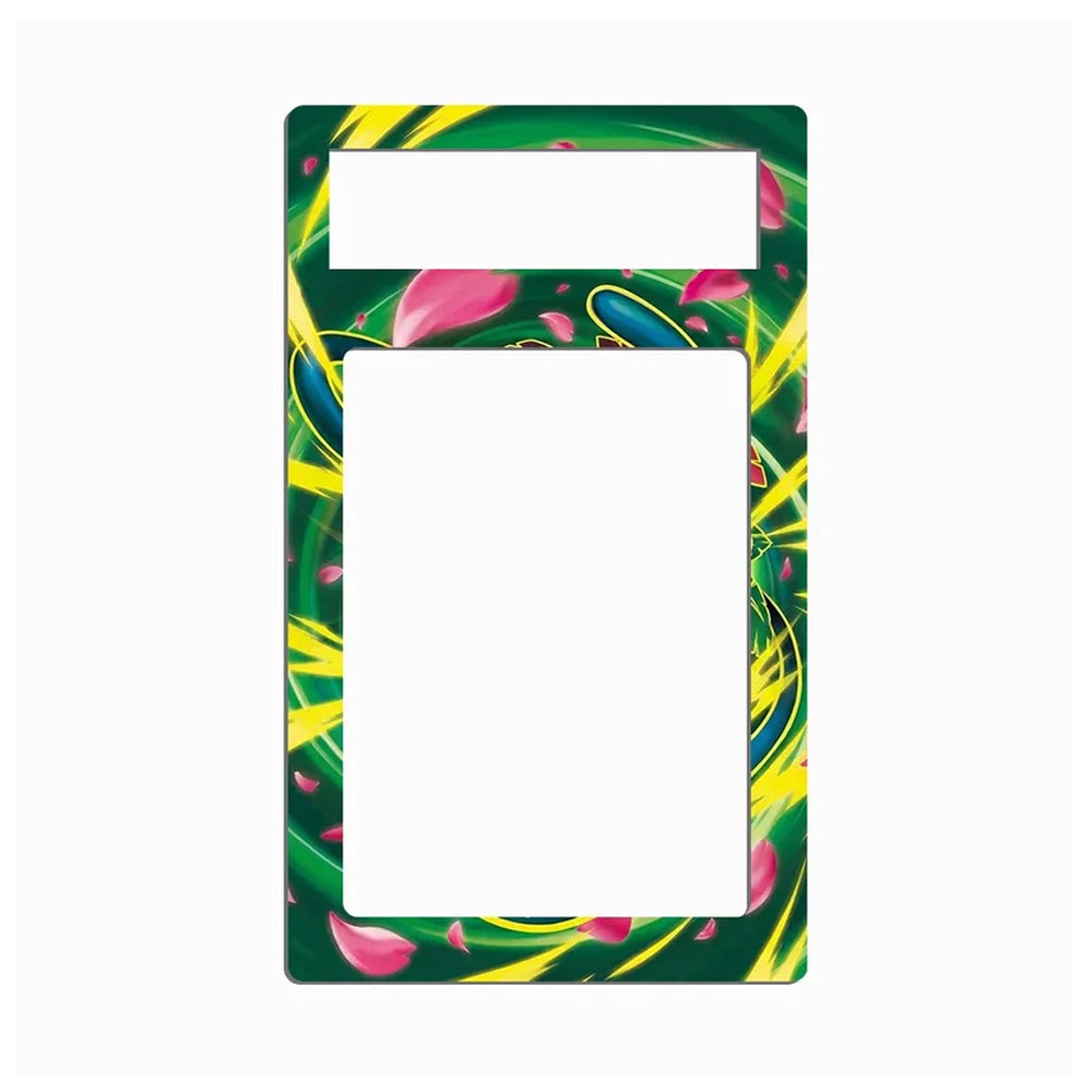 A rectangular decorative plate or cover with a colorful abstract pattern, featuring a large central cutout and a smaller cutout at the top, shown on a plain white background.