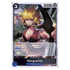 A single trading card featuring anime artwork of Marguerite, labeled 'Amazon Lily,' with a black border, white top section, and character name at the bottom.