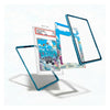 A set of custom Pokémon card sleeves and protective cases arranged in a floating, exploded view on a clean white background. The products feature a translucent blue border and a clear face, with one sleeve displaying a colorful illustration of a blue underwater scene with a character resembling Articuno.