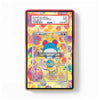 A PSA graded collectible card slab containing a Marill card, shown against a clean white background. The slab has a red top border and a gold bottom border, with a colorful bubble-patterned insert.