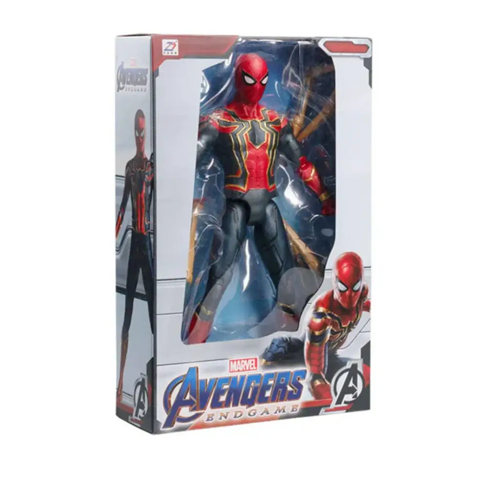 Marvel Avengers Endgame Spider-Man action figure in packaging on a white background
